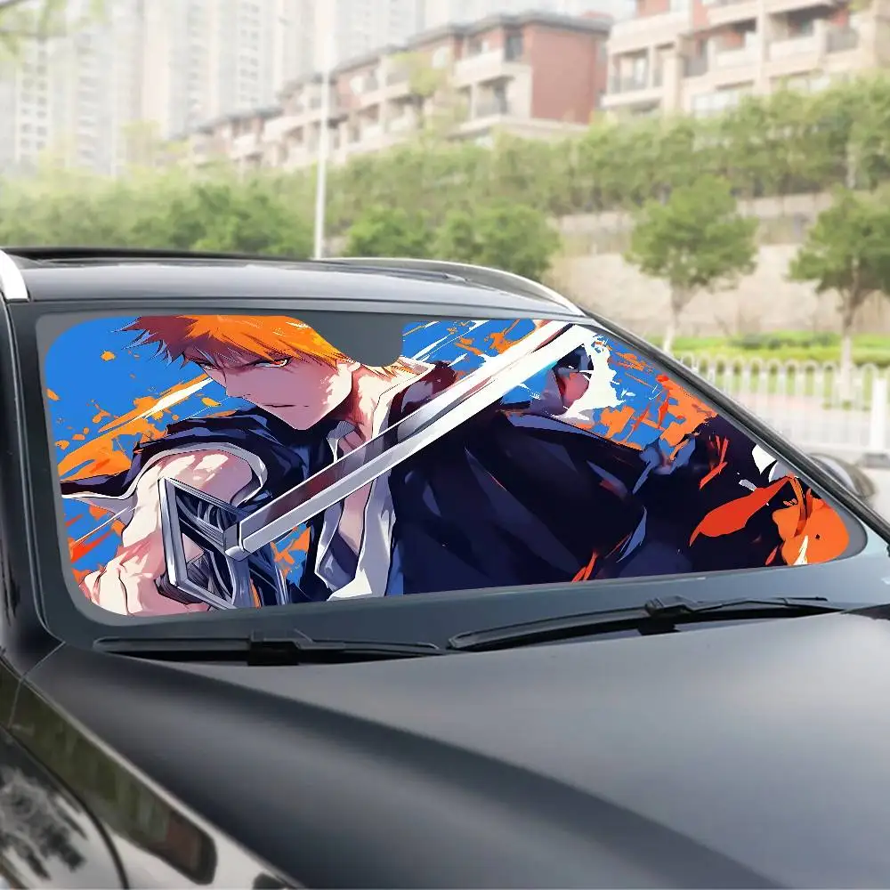 Bleach Thousand-Year Blood Car Window Sun Shade Windshield Anti-UV Protection Front Rear Windshield Block Cover Visor Accessory