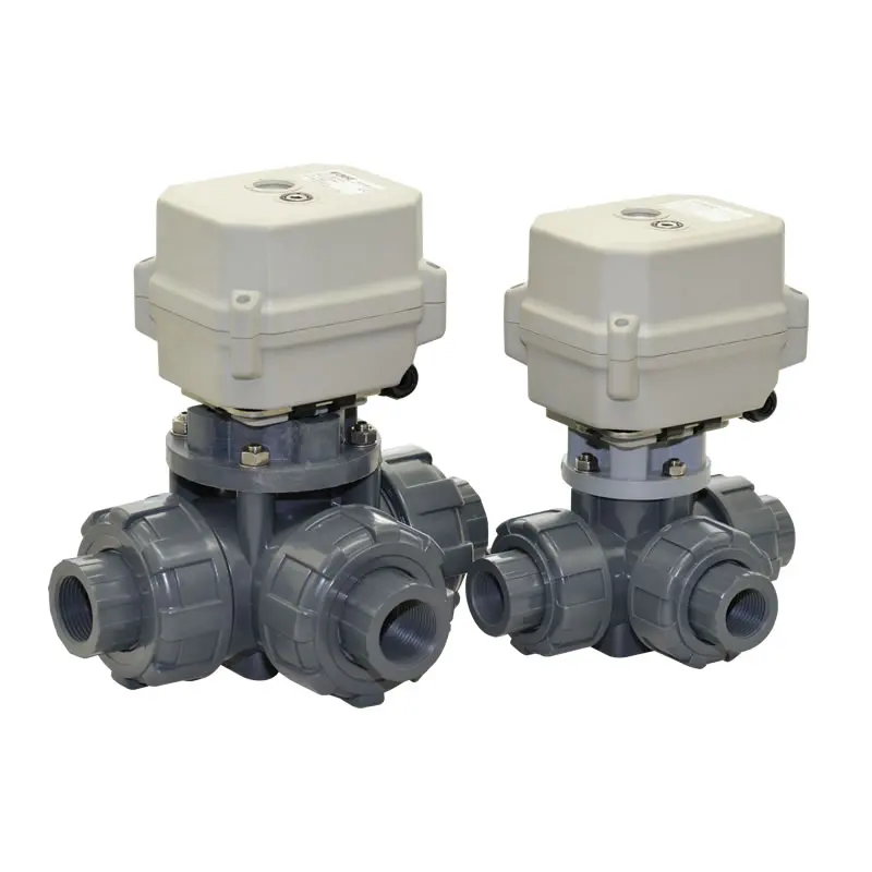 Pvc Three-way Smart Water 24v 12v Dc Ac Electric Motorized Control Mov Motor Operated Actuator Ball Valve Wire Wiring