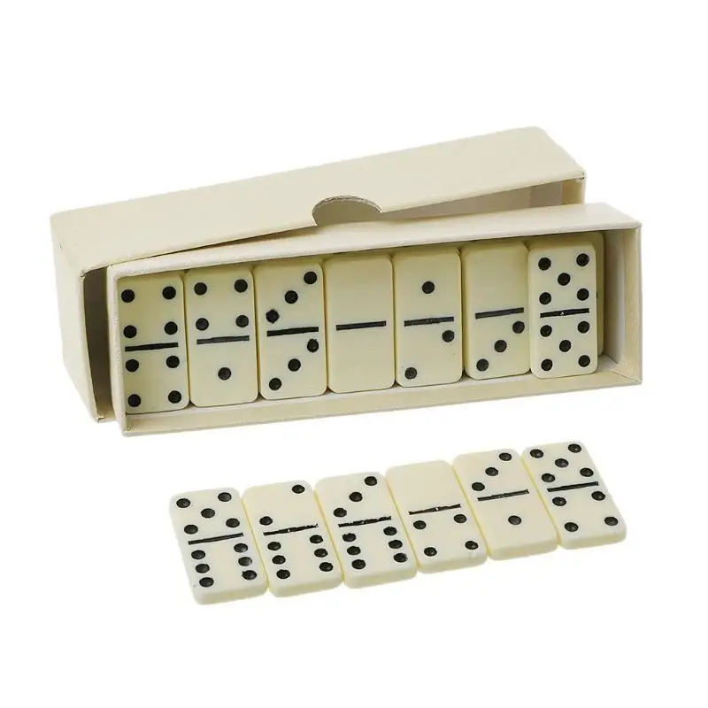 

652F 1 Set Double Dominoes Fun Dominoes Toy Tabletop Game Educational Toy for Kids