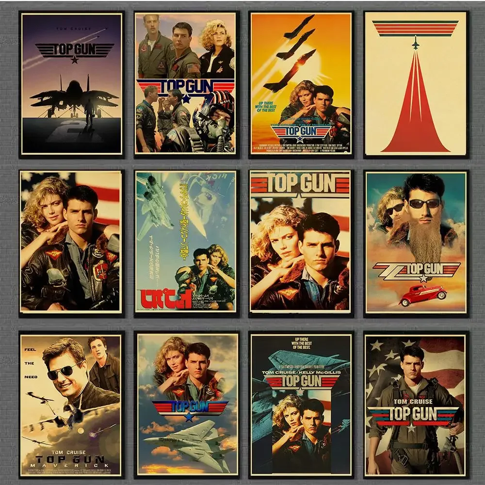 TV Series Inspired Art Canvas Poster Top Gun Retro Print Ideal for Living Room Decor Enhances Home Wall Aesthetics