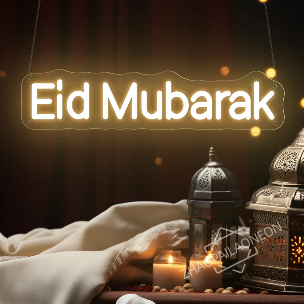 Eid Mubarak LED Neon Sign Ramadan Decorations Neon Sign for Home Ramadan Mubarak Decor Neon Sign Home Bedroom Decoration USB - view 2