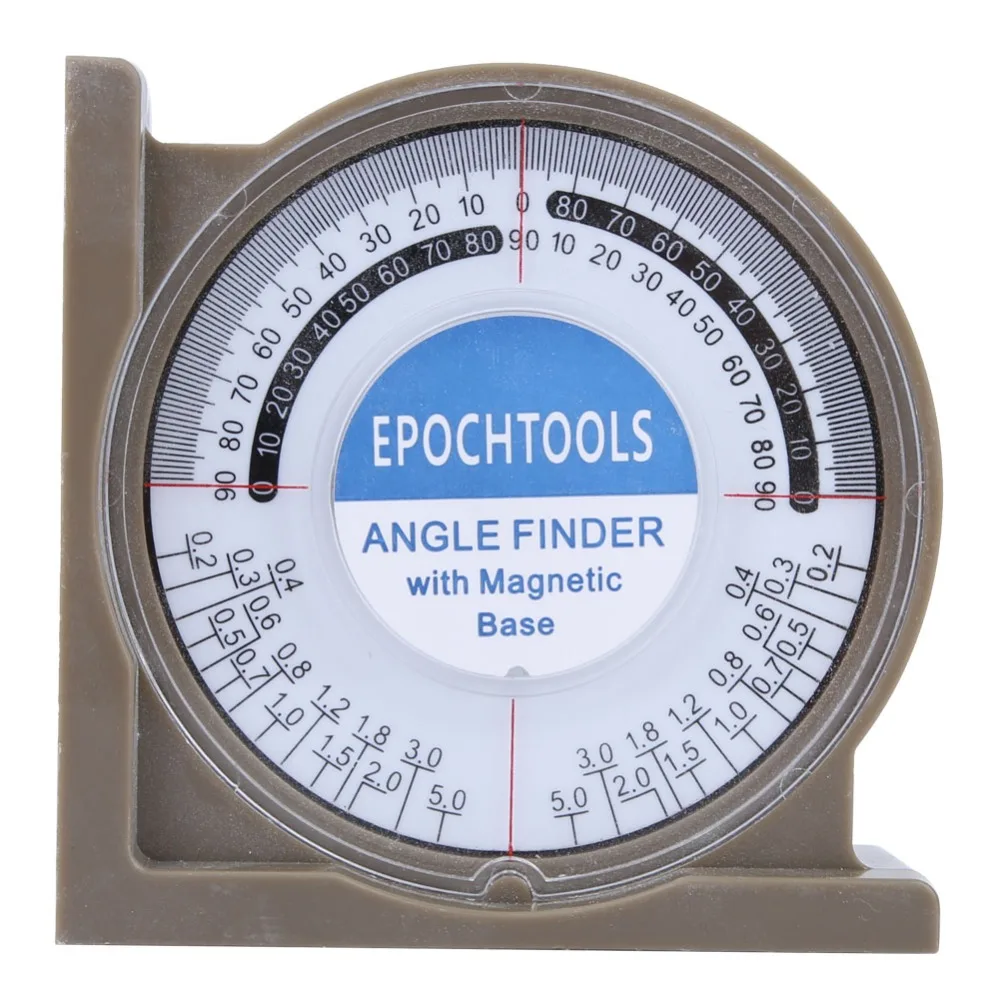 0-360 Degrees Multifunctional Slope Inclinometer Gray Magnetic Angle Finder Meter Plastic Aluminum alloy Magnetic Angle Finder
