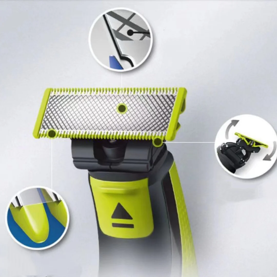 1 فرشاة/1 قطعة شفرات جديدة مزدوجة الجوانب من الفولاذ المقاوم للصدأ، رؤوس بديلة عالمية من سلسلة PR، قابلة للاستبدال وصديقة للبشرة