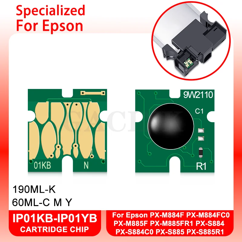 IP01KB IP01CB IP01MB IP01YB Compatiple Ink Bag Chip For Epson PX-M884F PX-M884FC0 PX-M885F PX-M885FR1 PX-S884 PX-S885 Japan Area