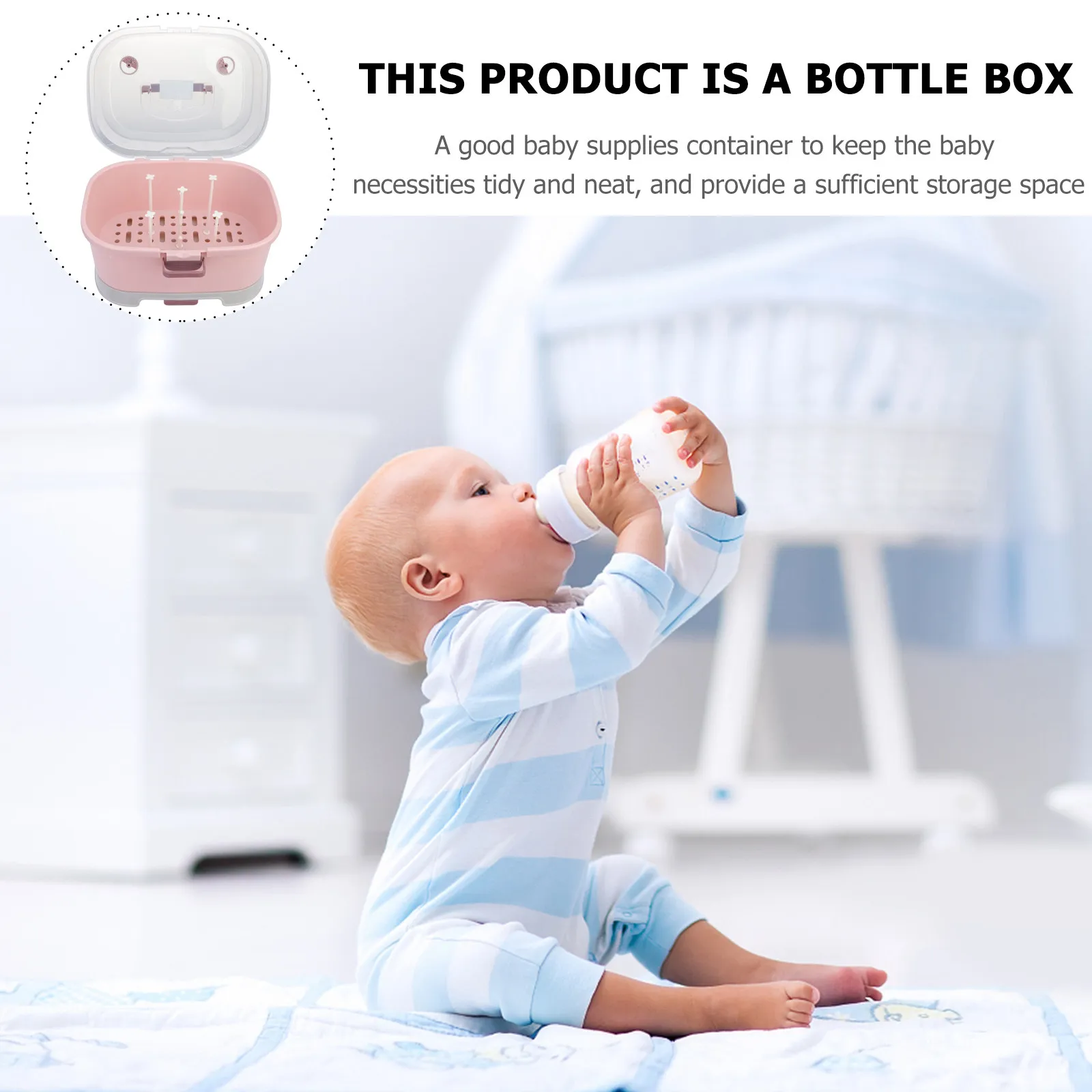 

1Pcs Baby Bottle Storage Box Premium PP Material Strong Sealing Milk Bottle Case for Outdoor Travel Use Baby Pacifier Container