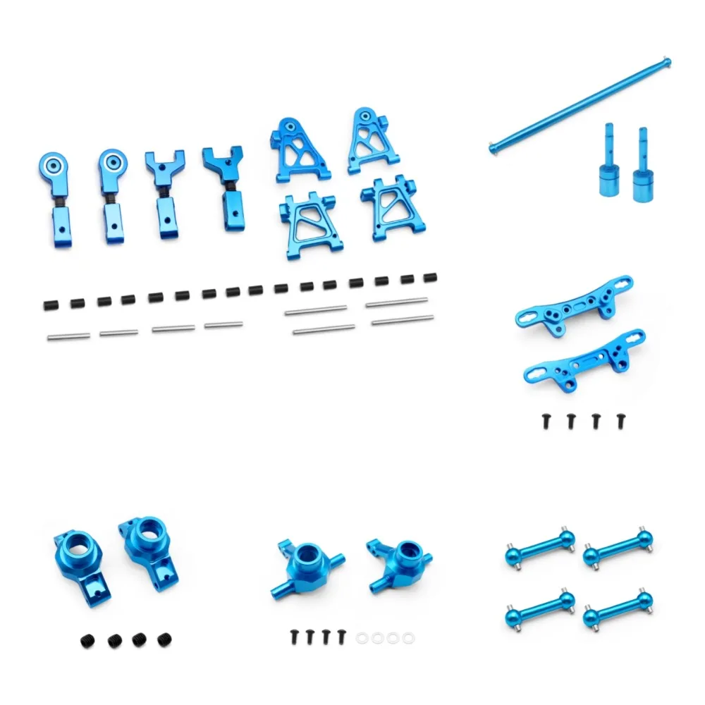 For 1/10 Blue Center Drive Shaft Aluminum Alloy Easy to Install Front Steering Cup RC Vehicle Accessories Durable Tamiya TT02