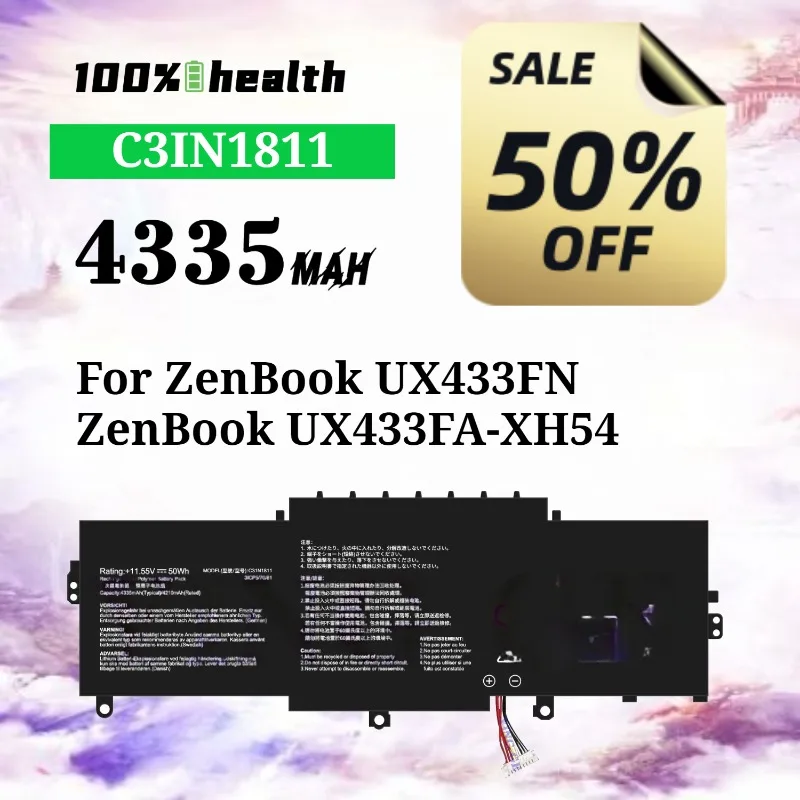 

C31N1811 4335mAh Laptop Battery for ASUS ZenBook UX433FN/UX433FA-XH54 Lithium Rechargeable Battery