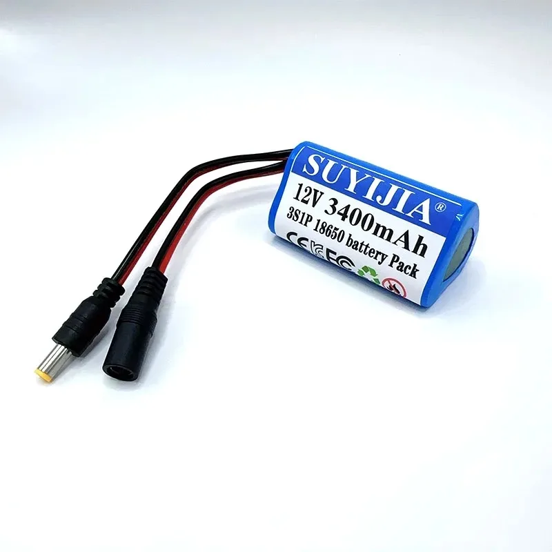بطاريات ليثيوم أيون 12 فولت 3S1P 12.6 فولت/11.1 فولت 18650، Alimentation De Secours 6800 مللي أمبير، CCTV، Camerra، Pistolet Fascia، Batterie Lithium-ion #5