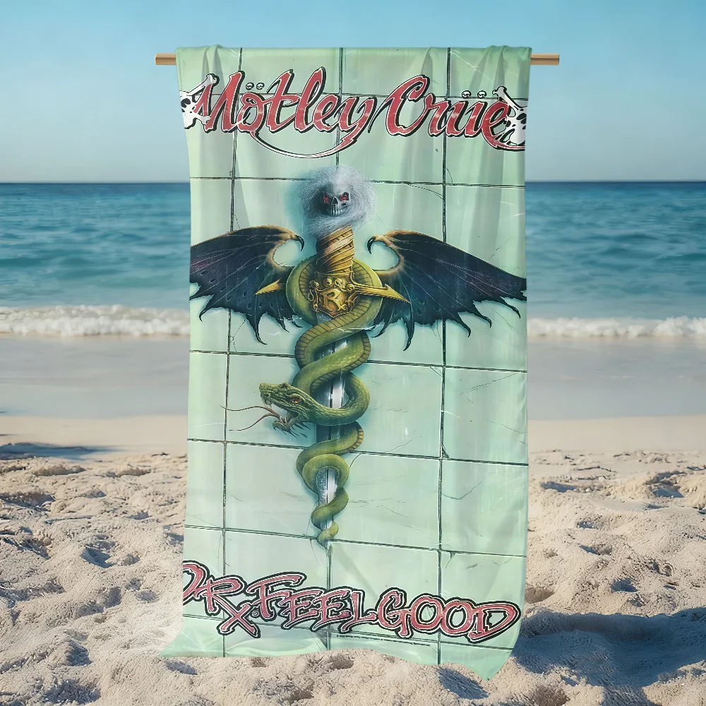M-Motley-Y Singer C-Crues-S Towel Beach Quick Dry Soft Pool Towels Gift for Travel Gym Shower Camping sports