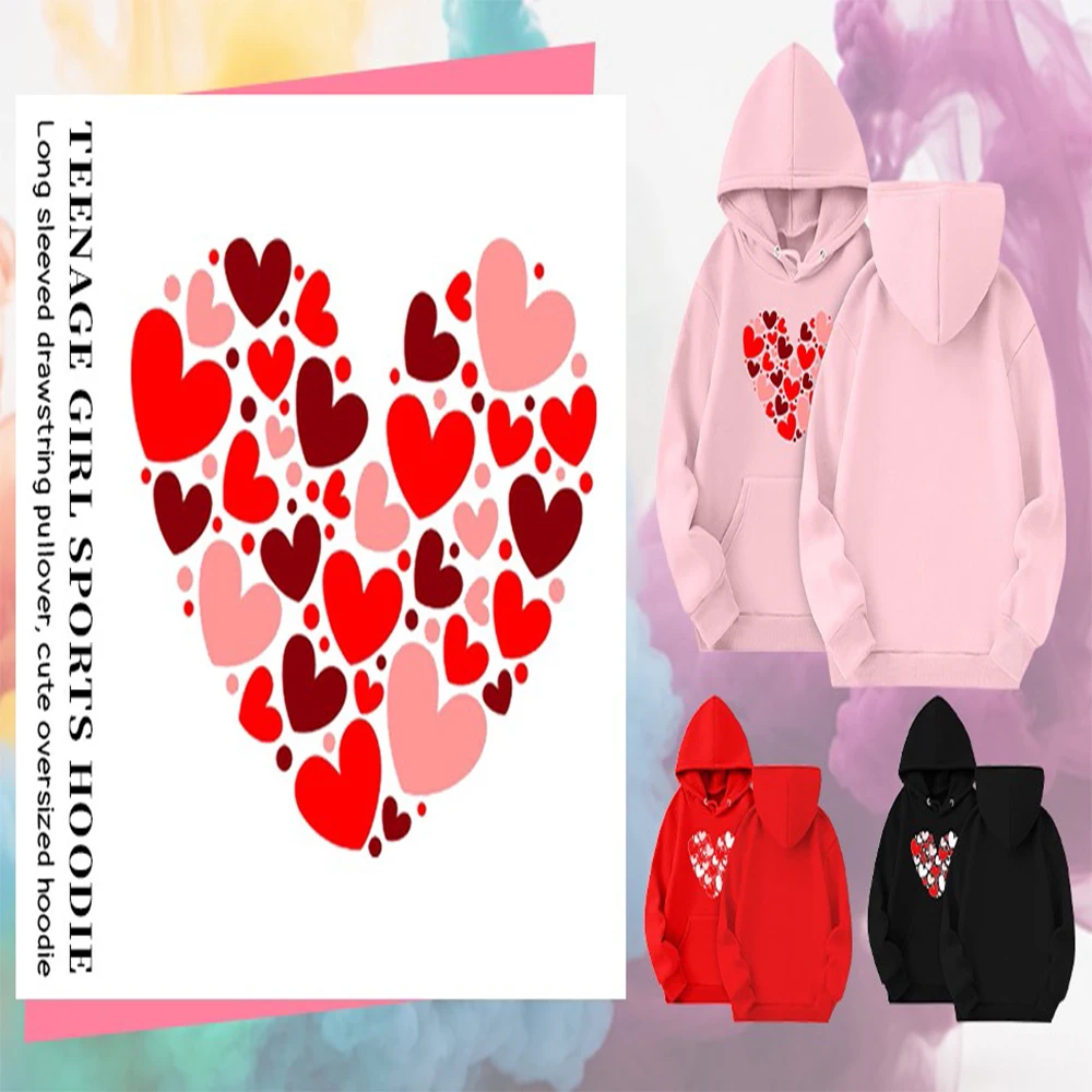 

Sweatshirts for Teen Girls Hoodies Long Sleeve Drawstring Pullover Tops Cute Oversized Hoodie Valentine's Day hooded sweatshirt
