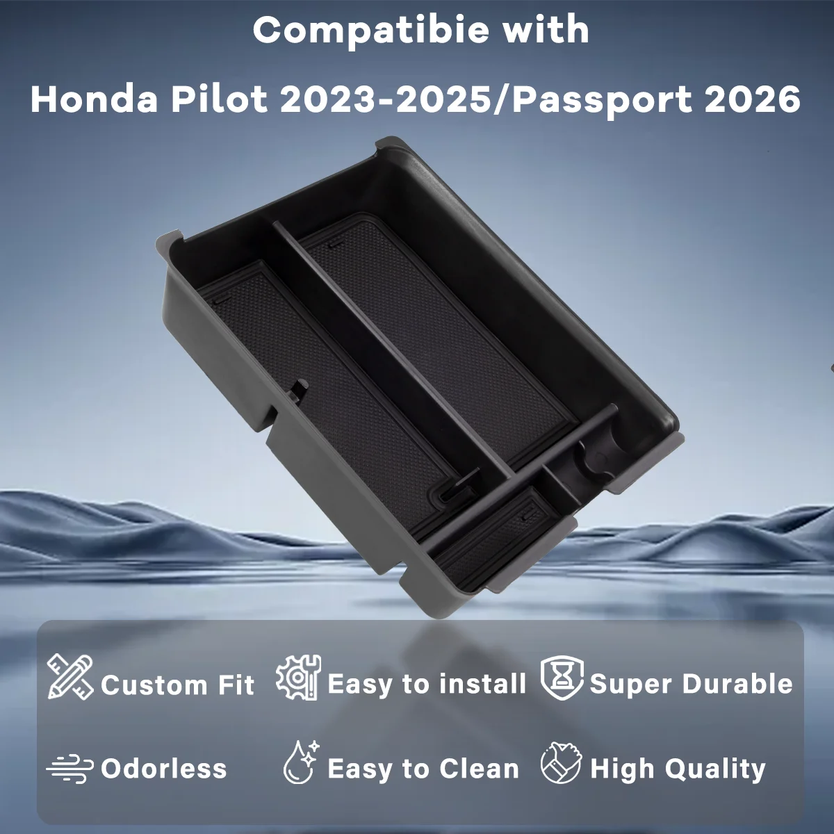 

Center Console Organizer Tray For Honda Pilot 2023-2026 / Ridgeline/Passport 2024-2026 Insert Armrest storage Tray Accessories
