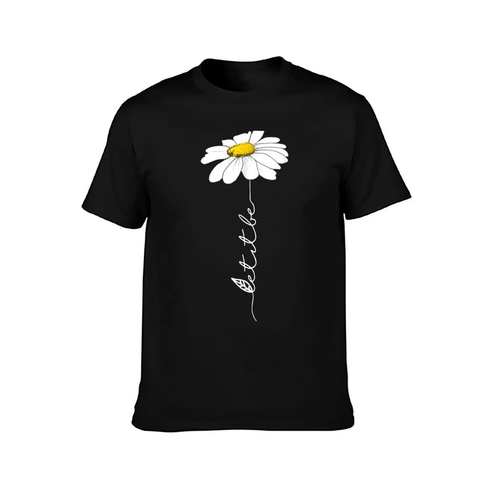 LET IT BE FLOWER - DAISY FLOWER T-Shirt, Summer Casual Cotton Tee, Oversized Streetwear Tops, Vintage Graphic Print, 100% Cotton