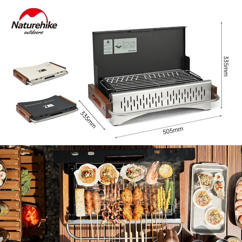 Naturehike Opvouwbare Barbecue Draagbare Houtskoolbrander Camping Picknick Tafelblad Kooktoestel Lichtgewicht Outdoor Box Upgrade