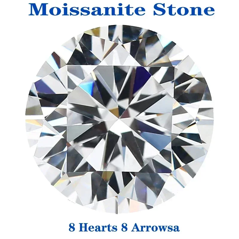 

Moissanite Stone Wholesale Cheapest Factory Prices D Color 8 Hearts 8 Arrows VVS1 3EX Round Cut GRA Lab Grown Diamond Gemstones