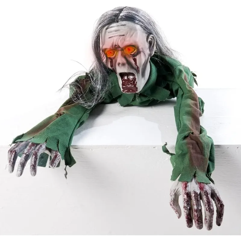 

Ползающий призрак электрический страшный ползающий дух ужас голосовое управление кровавый призрак зомби реквизит дом с привидениями двор Хэллоуин декор