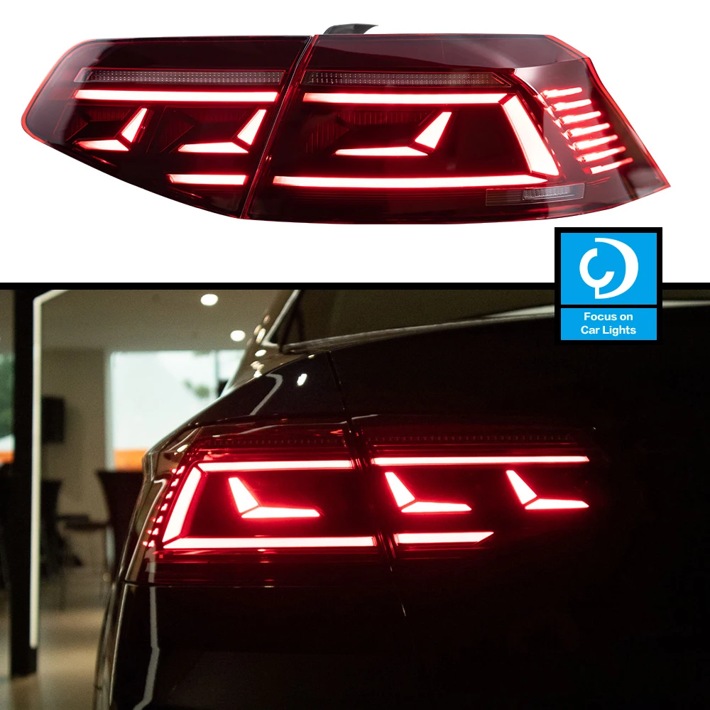 

Taillights Styling For 16-19 Passat B8 Original Type Tail Light LED DRL Running Signal Brake Reversing Parking Lighthouse Facel