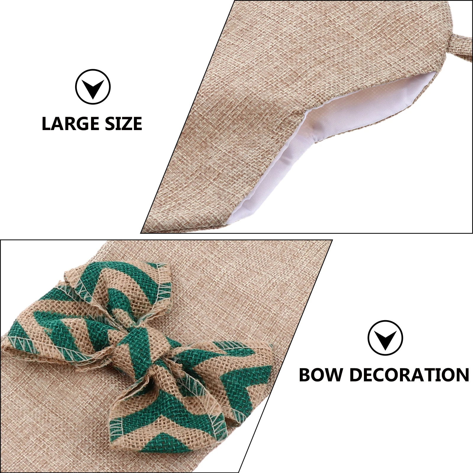 

Christmas Decoration Xmas Hanging Ornament Gift Bag Bow Tie Dogs Bone Pet Stockings Festive Holiday Home Party Burlap Xmas