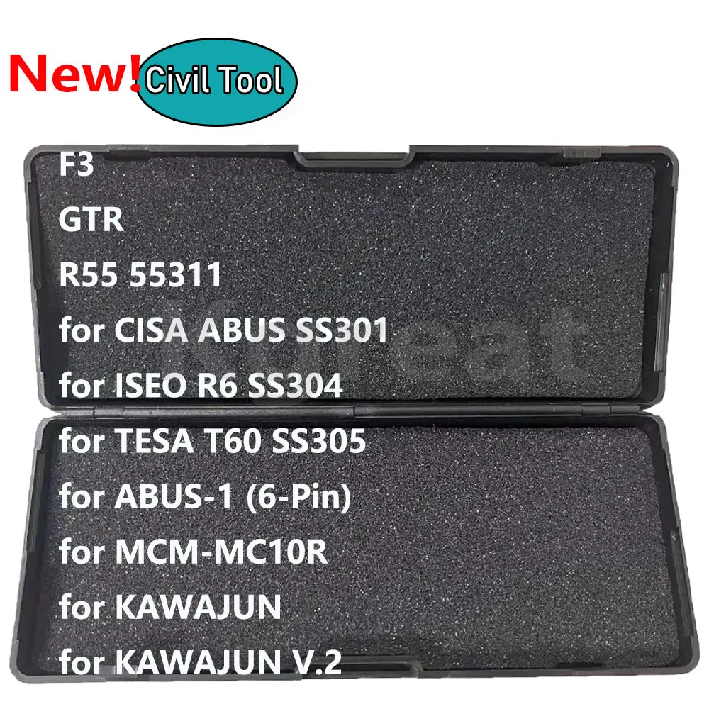 

Civil Tool 2 in 1 R55 F3 GTR SS301 for ISEO R6 SS304 for TESA T60 SS305 for ABUS-1 for MCM-MC10R for KAWAJUN KAWAJUNV.2