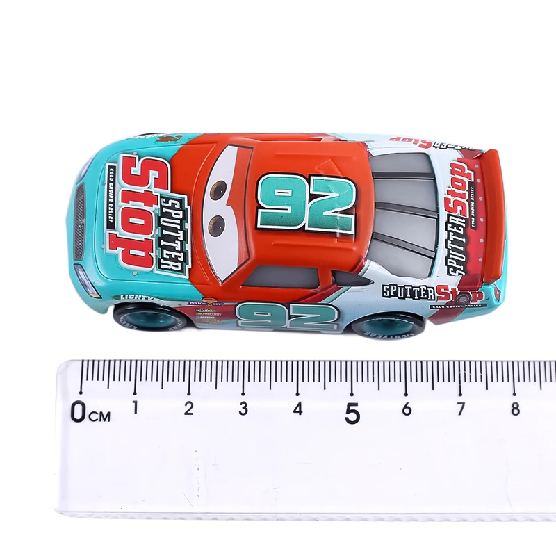 Pixar Cars Kid Toy Disney Anime Figure The King Racing Lightning McQueen 1:55 Die Cast Cartoon lega veicolo bambino regalo di compleanno