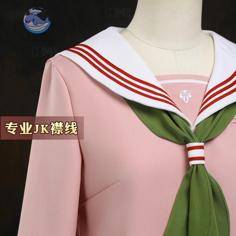 Silent Hill F Shimizu Hinako Kostum Cosplay Telinga Kelinci Setelan Pelaut Merah Muda Gaun Roleplay Pesta Halloween Anime Permainan Wanita KKCos