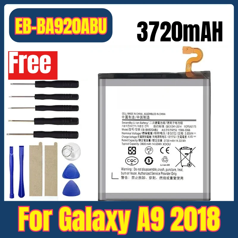 

3720mAH EB-BA920ABU Mobile Phone Batteries for Samsung Galaxy A9 2018 + Tool