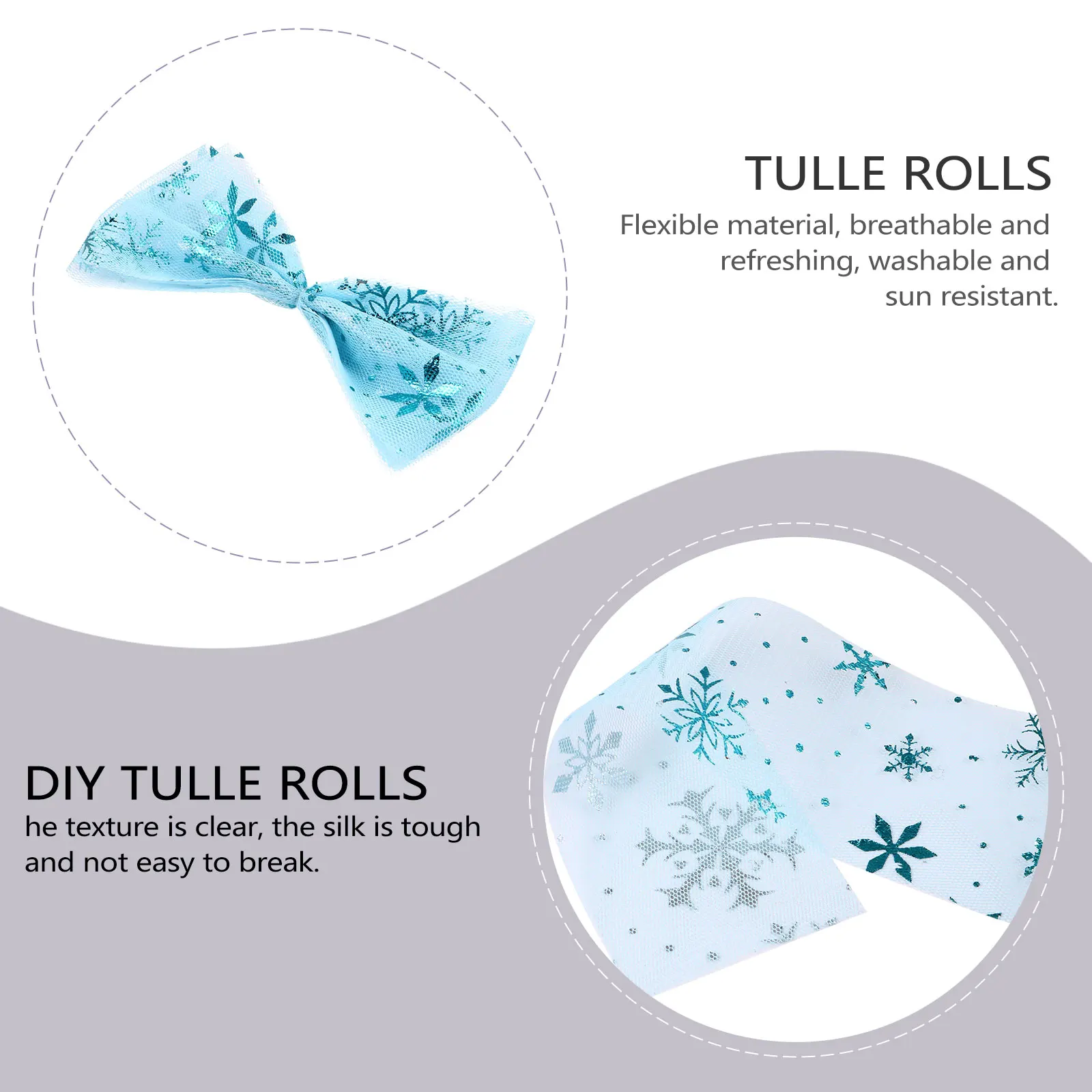 

Mesh Snowflakes Shine Wrapping Gauze Christmas Wired Tulle Yarn Material Party Prop