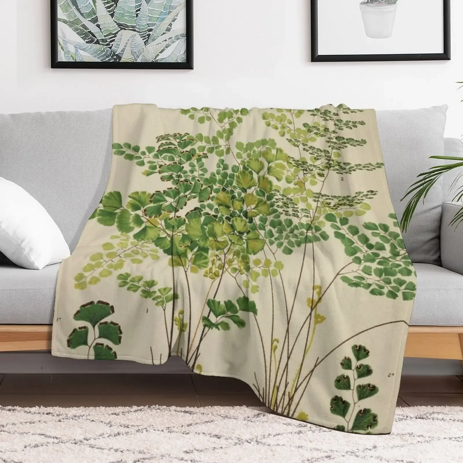 Maidenhair Ferns Throw Blanket Blankets For Bed Sofa Loose warm winter Blankets