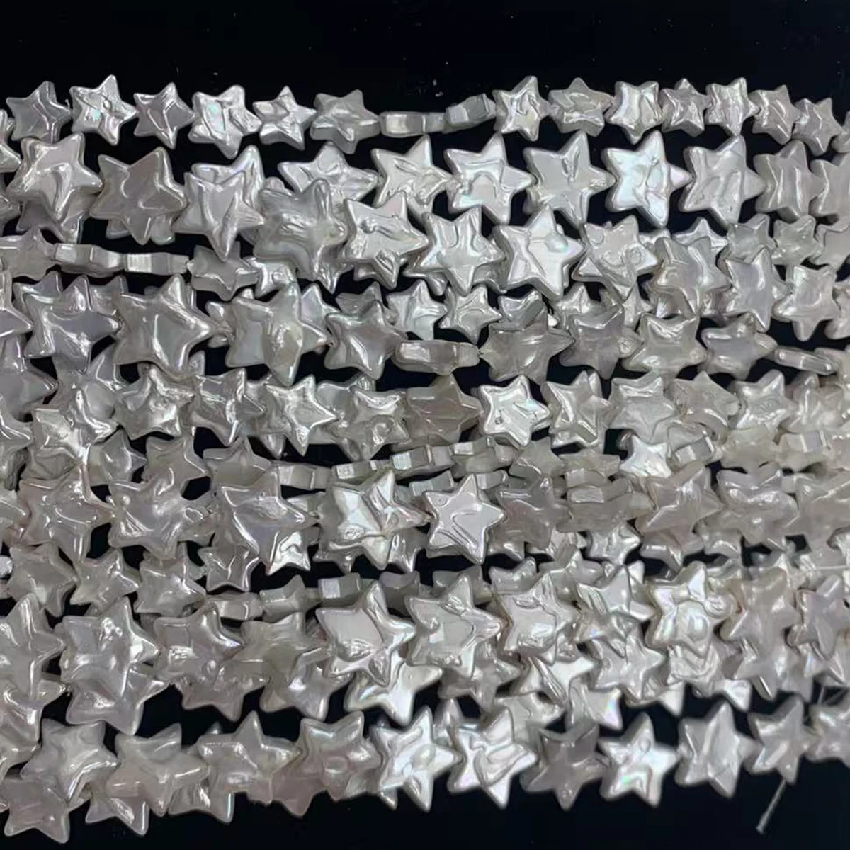 8/10mm Star Shape Shell Beads String High Quality Imitation Pearl Elegant Luxury Jewelry DIY Necklace Bracelet Accessory Strand