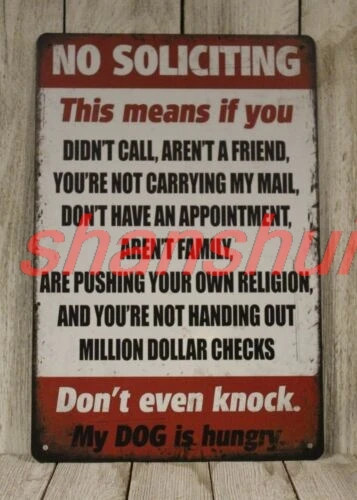 Warning Tin Sign No…