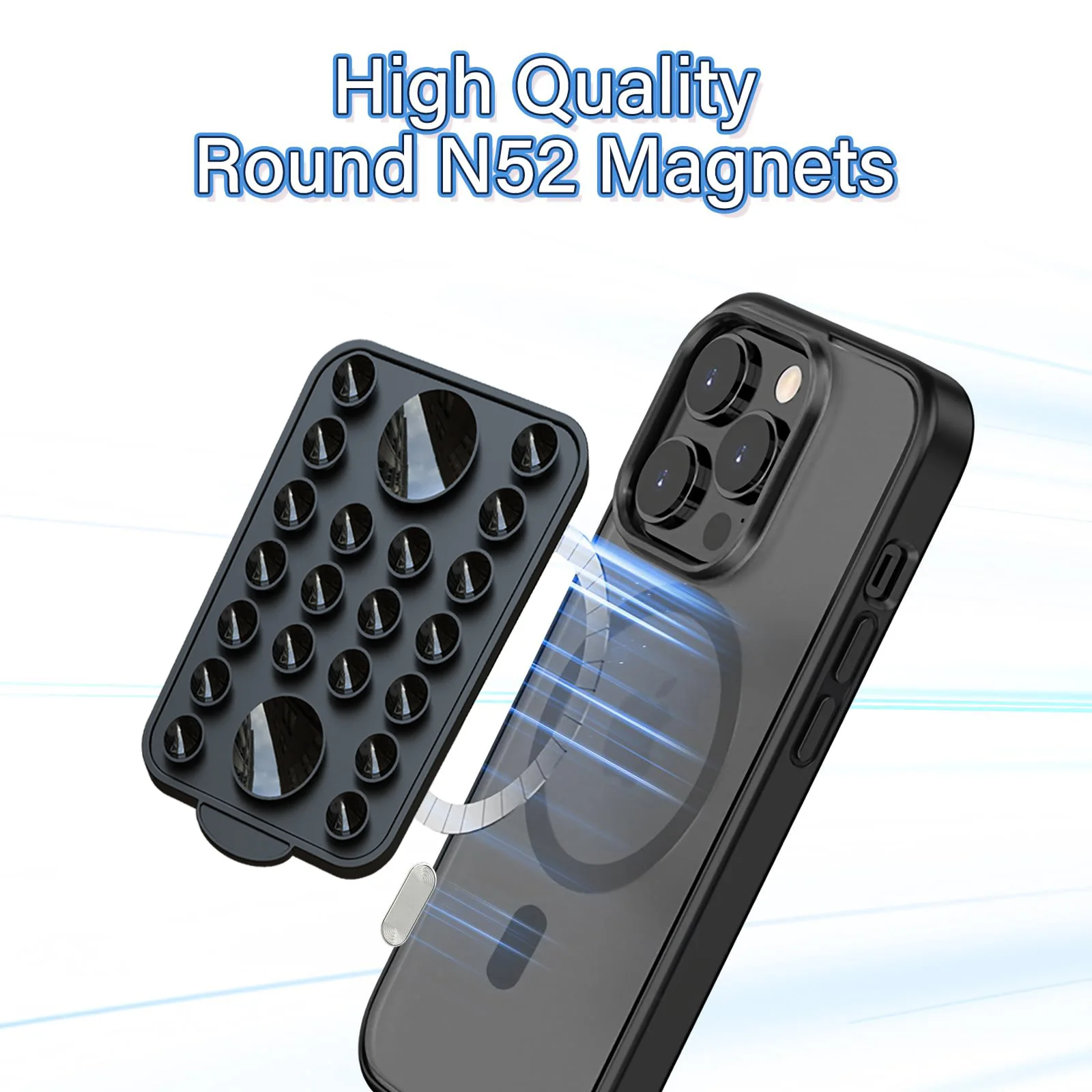 Silicone 22-piece Suction Cup Anti-slip Mobile Phone Holder Suitable for Magsafes Upgraded Strong Magnet