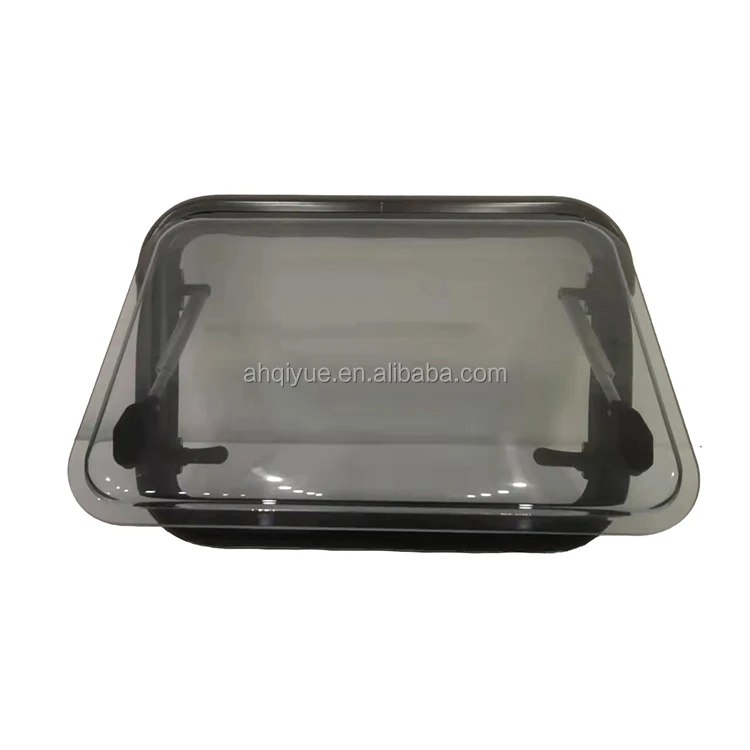 RV Body Parts Supply Round Corner Caravan Window With Double Panel Acrylic Glass