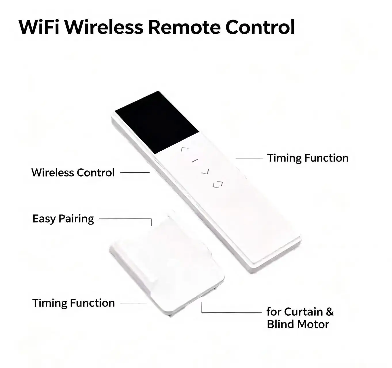 Wireless Curtain Track Motor | With Handheld Remote, Silent & Battery Powered
