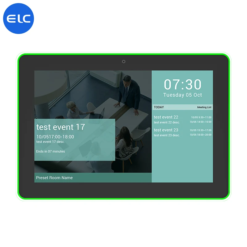 Hot-Selling 2+16GB RK3399 Android Tablet with 5M/P Front Camera POE and Wall Mount for Meeting Room Reservation New