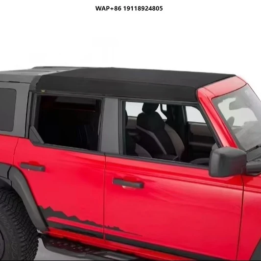 Bronco Two-Row Soft Top Waterproof Convertible Kit Body Part Accessory for Car Ceiling Roof Platform