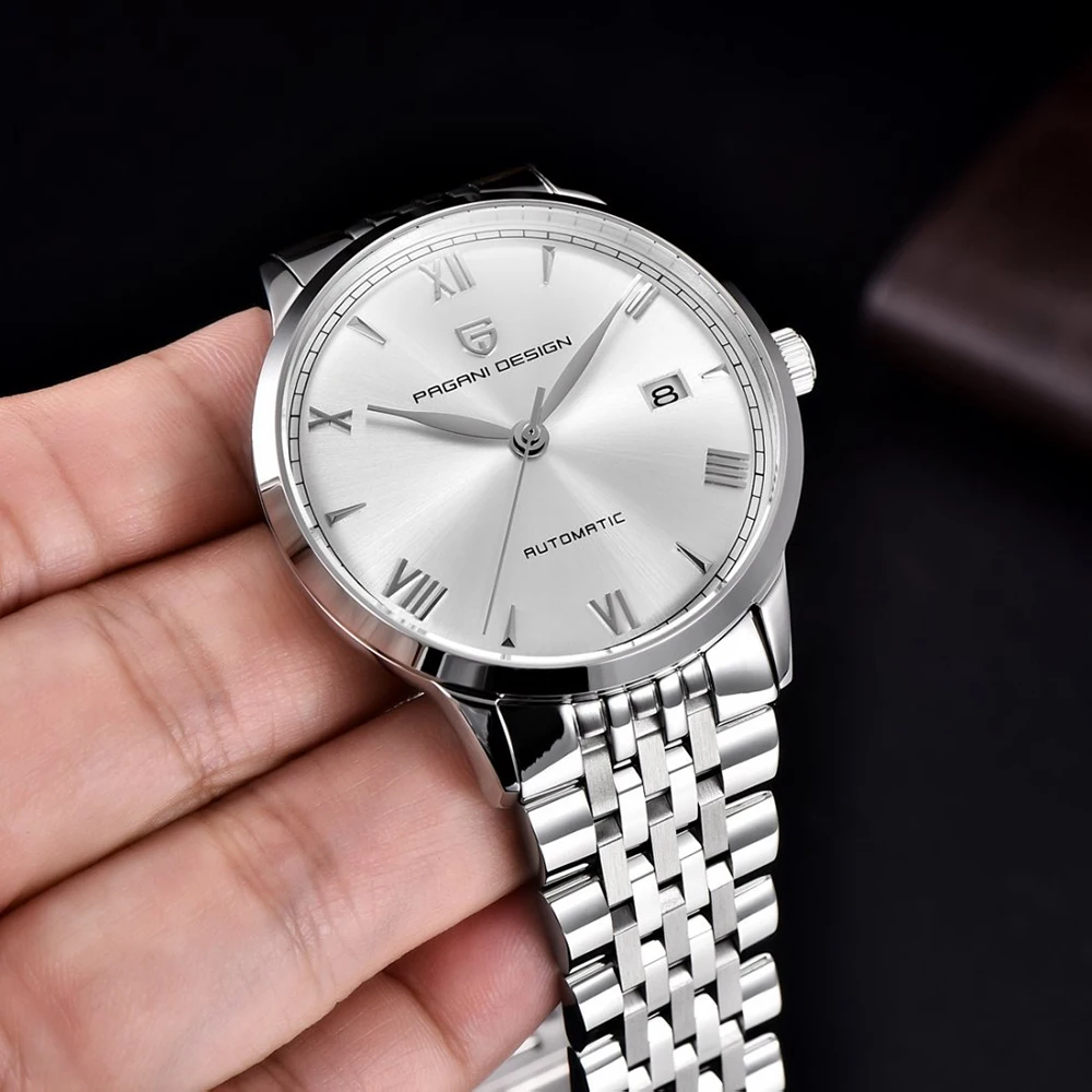 2026 New PAGANI DESIGN Luxury Mechanical Automatic Watch Stainless Steel Simple Calendar Business European American Style Watch