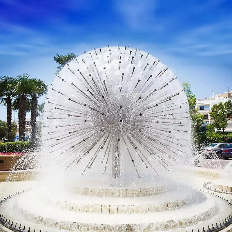 for Dandelion Metal Pool Fountain Outdoor Garden Water Feature Landscape Decoration Yard Pond Sculpture Art Home Decor Gift