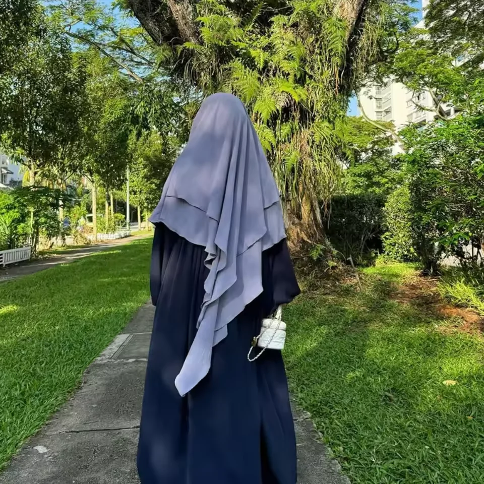 

Overhead Large Hijab Muslim Women Prayer Garment Eid Hooded Khimar Islamic Caftan Abaya Dress Long Scarf Niqab Nikab Burqa Cloth