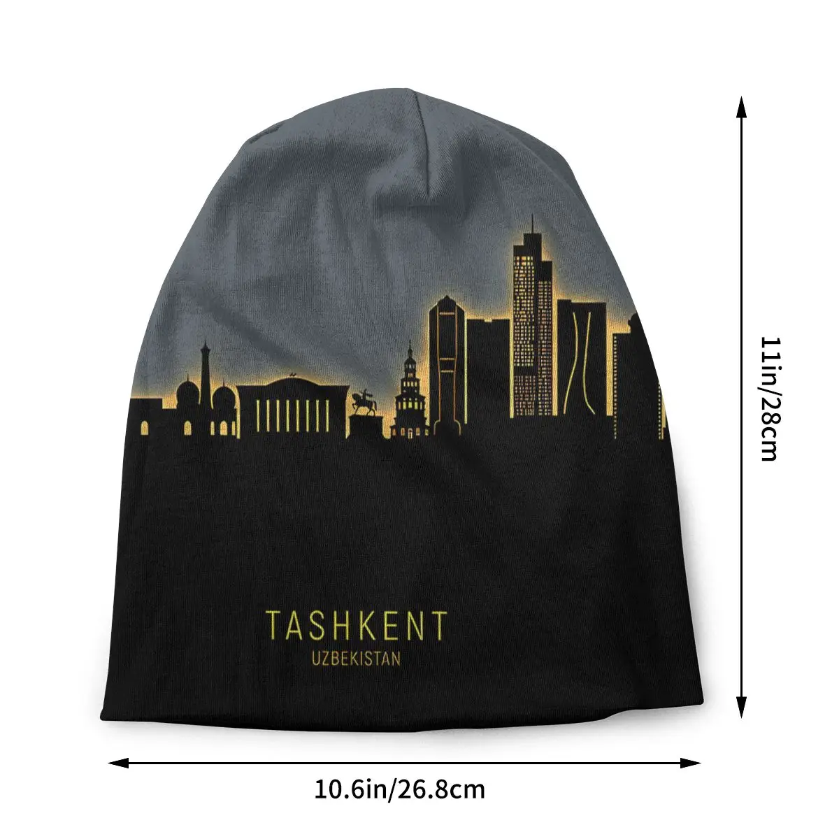 Tashkent Skyline Outdoor Thin Beanie Caps Uzbekistan Suzani Suzanne Skullies Beanies Ski Caps Soft Bonnet Hats