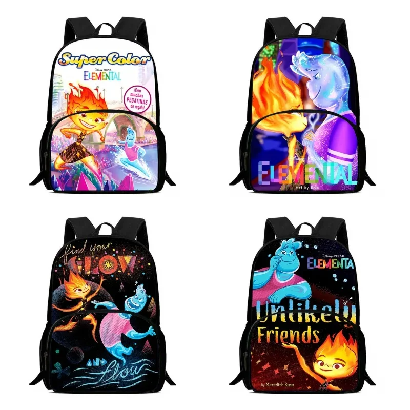 

Disney School Backpack with Front Pocket,Cartoon ElementTal Child School Bag for Boy Girl,Durable Kid Backpack for Pupil Student