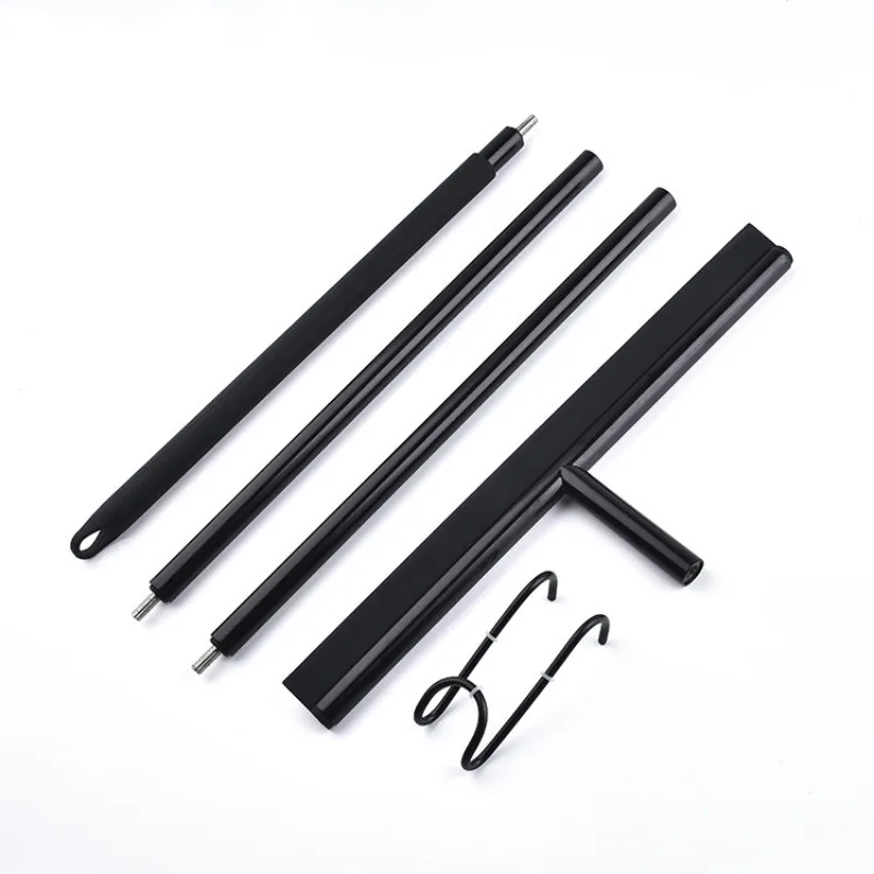 

Black thickened silicone floor scraper, floor water pusher silicone broom, extended handle bathroom glass wiper