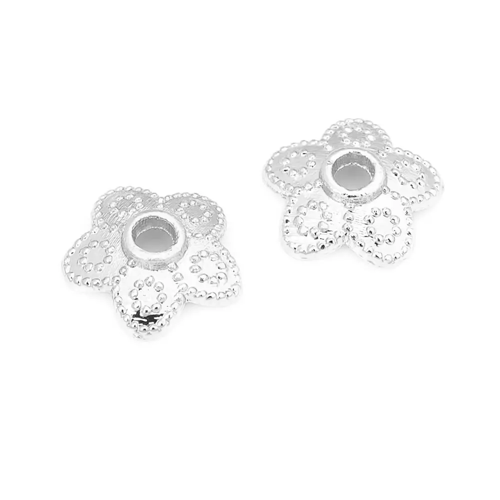 18K Goldfarbene Messing-Blumenperlenkappen Hochwertige DIY-Schmuckherstellungszubehör Halsketten- und Ohrring-Accessoires für Frauen – Detail 38