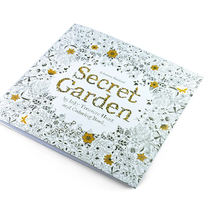 Pequeno Tamanho Secret Garden Coloring Book, Stress Relief, Versão Adulto, Pintados à Mão, Enchimento, Pintura Mandala, Brinquedo Montessori