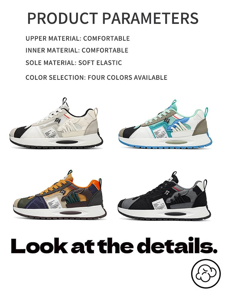 Herren-Freizeitsneaker, leicht, atmungsaktiv, strapazierfähig, modisch, vielseitig einsetzbar für Outdoor-Sport, Campus und Stadt. – Detail 2
