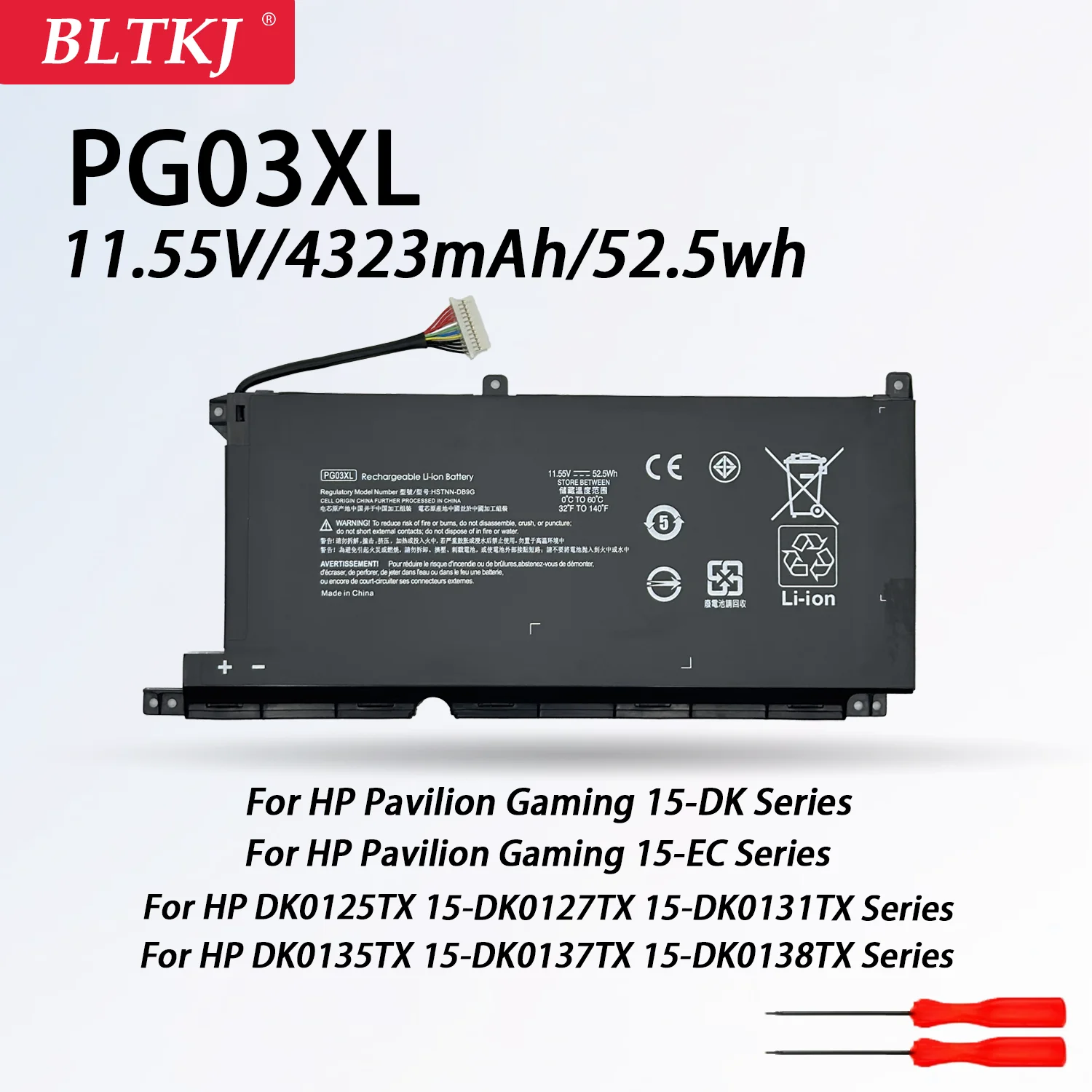 PG03XL Laptop Battery For HP Pavilion Gaming 16-a0000TX 16-a0084TX 15-dk0020TX TPN-C141 TPN-Q229 TPN-Q241 HSTNN-DB9G