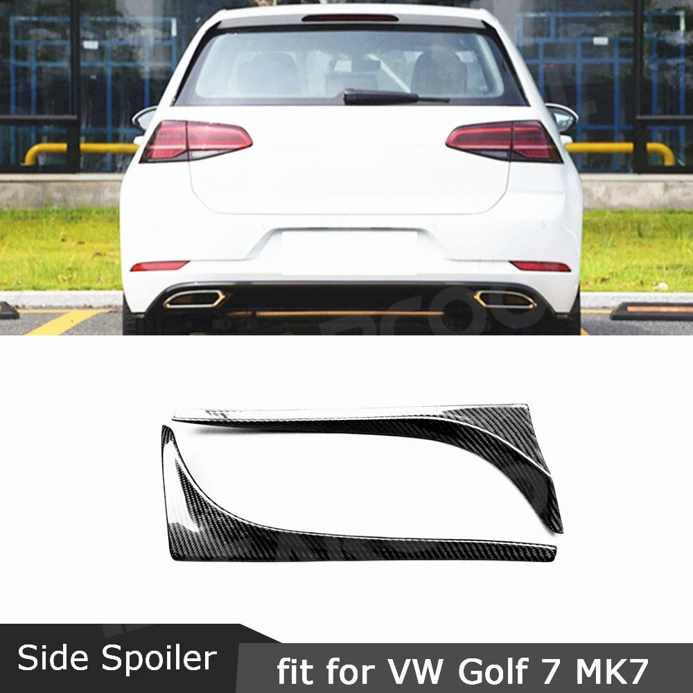 

Carbon Fiber Car Rear Trunk Spoiler Side Wing Lip Covers for Volkswagen Golf 7 MK7 Standard Not For GTI R 2014 2015 2016 2017