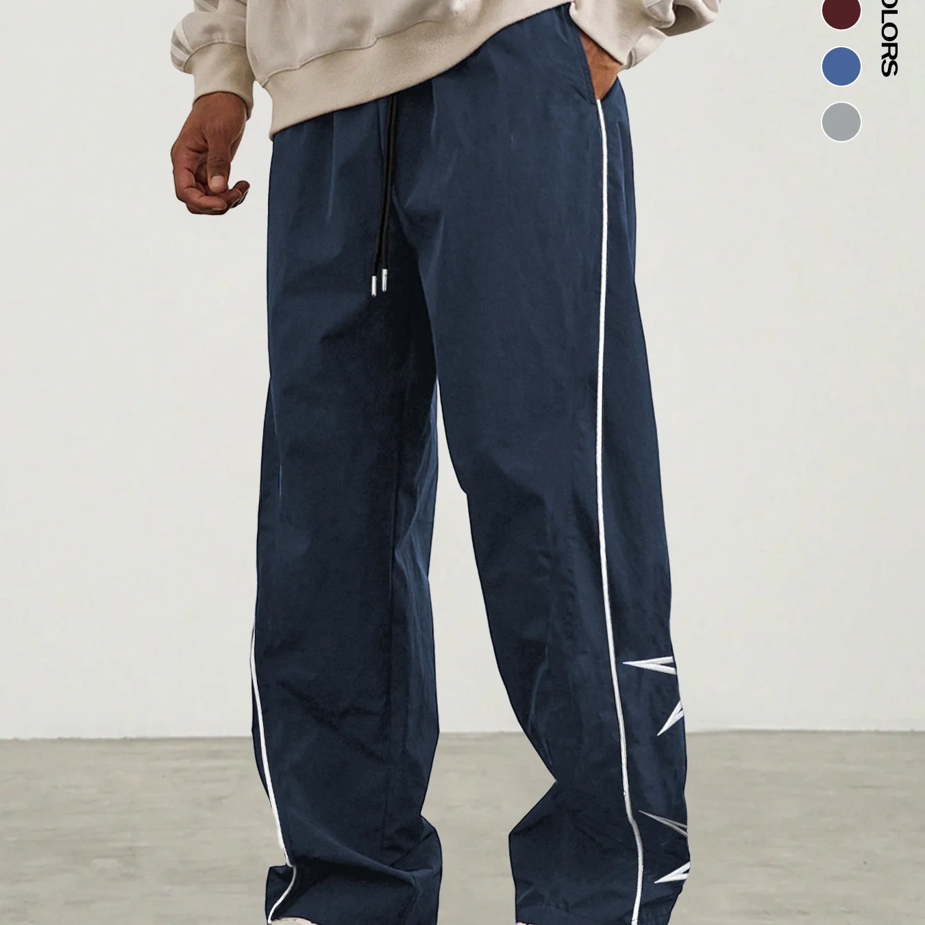 Men's New Embroidered Casual Pants High Street Trendy Brand Retro Casual Leggings Men's Generation