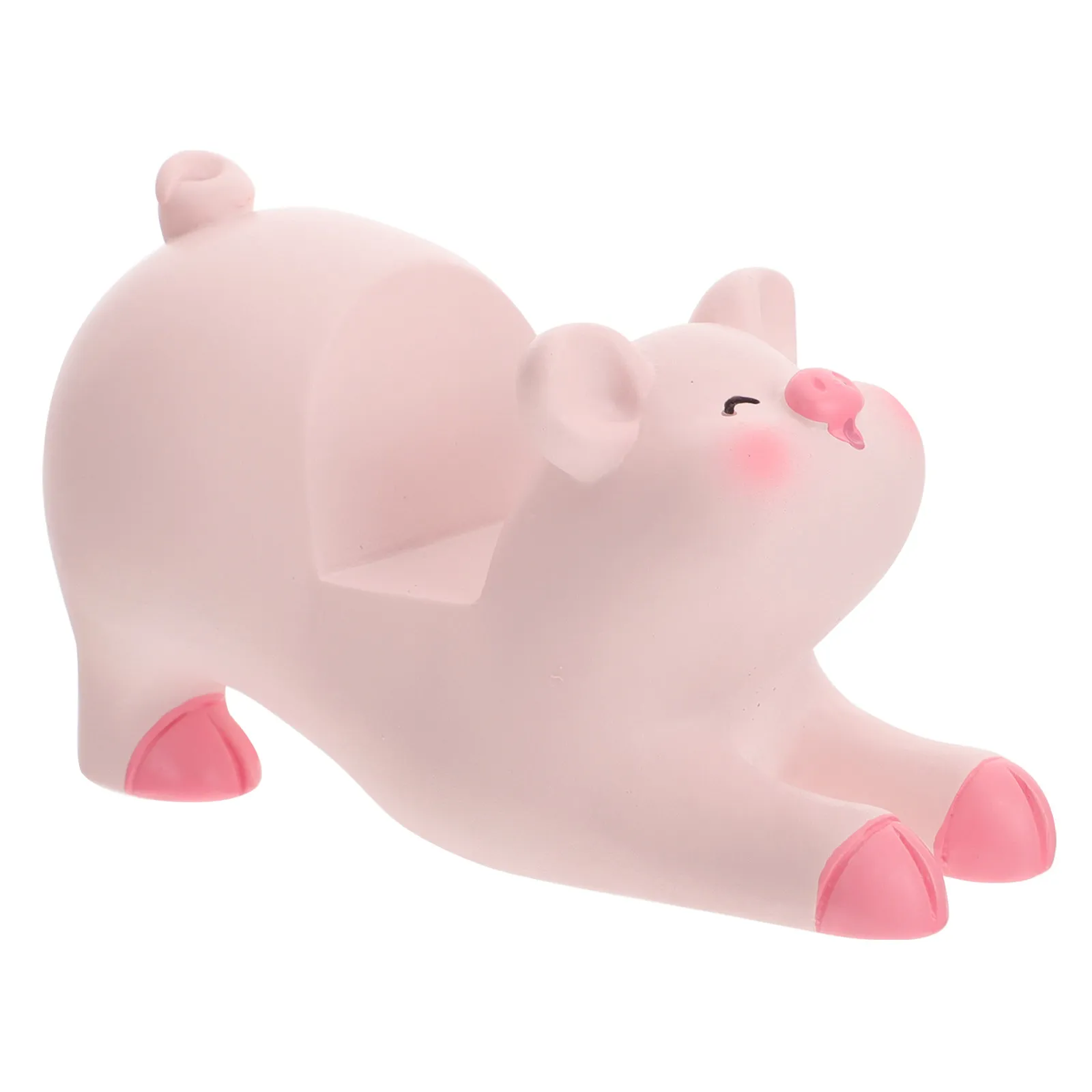 1Pcs Lovely Phone Holder Pink Pig Decoration Simulated Ornament Home Office Desktop Decor Creative Table Adornment