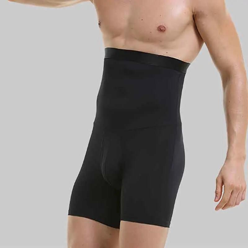 Bragas moldeadoras de cintura alta para hombre, ropa interior moldeadora de Abdomen, Bóxer corto, 4XL