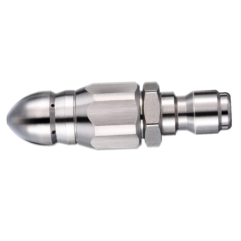 1/4 Inch Quick Coupling, Pressure Washer Sewer Jet Nozzle, Stainless Steel, Durable Design Sewer Jet Nozzle