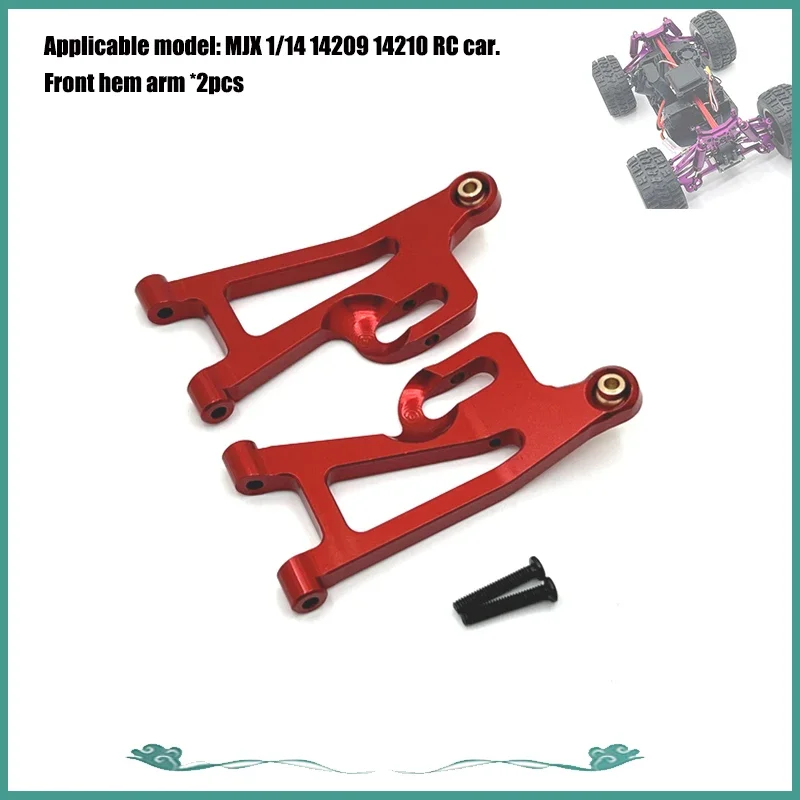 MJX 1/14 14209 14210 accesorios de coche de Control remoto mejora de Metal brazo de dobladillo delantero modificado